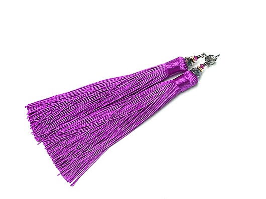 MAXI  BOHO /purple/  - kolczyki  Katia i krokodyl