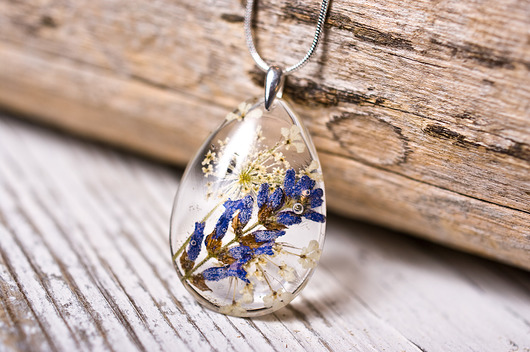 Naszyjnik z lawendą w żywicy So Jewelry