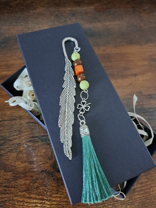 zakładki do książek Metalowa zakładka do książki z chwostem (w pudełku)