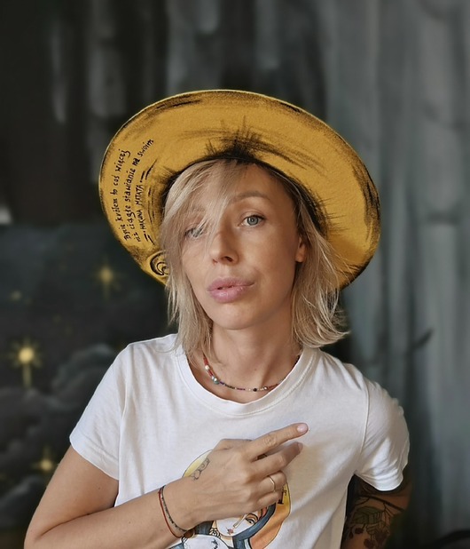 czapki i kapelusze męskie Żółty kapelusz, Fedora, hakuna matata