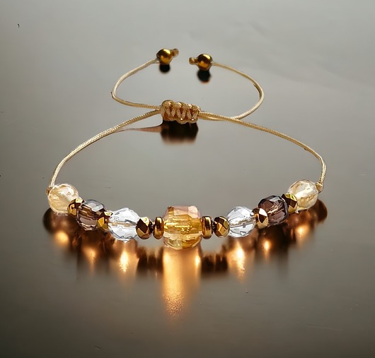 bransoletki z kamieni naturalnych WYSYŁKA 24h DOBROBYT - amulet - cytryn, kwarc dymny, kryształ górski