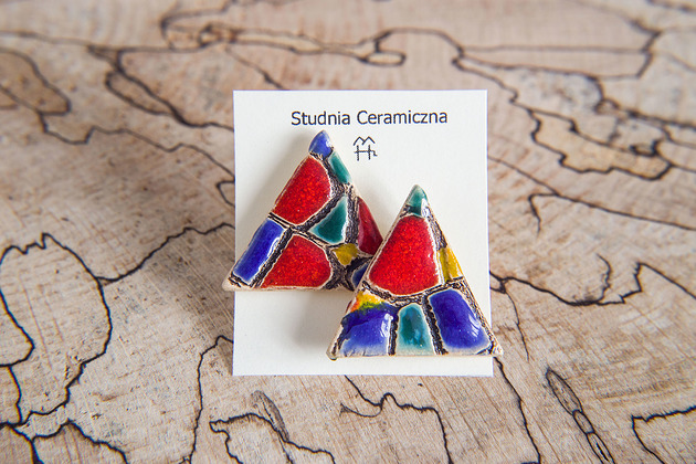 kolczyki ceramiczne Kolczyki ceramiczne trójkąty