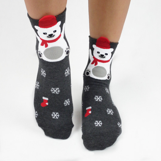 Świąteczne skarpetki z misiem polarnym CandySox