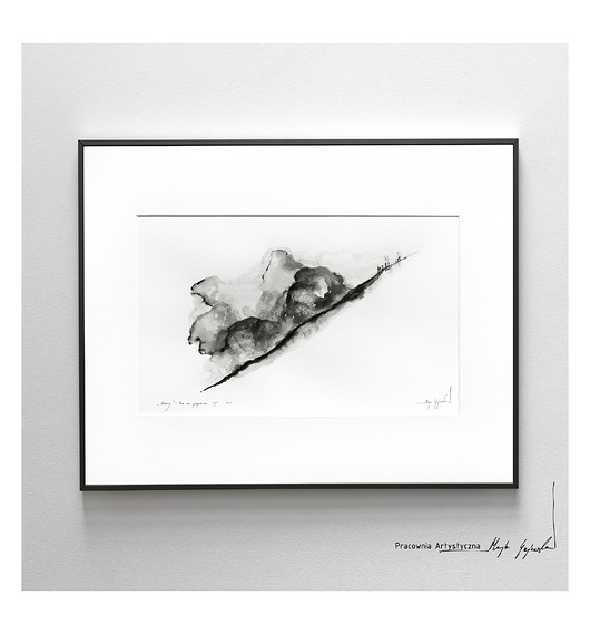 grafiki i ilustracje Rysunek tuszem (50x40cm) - chmury nr 20