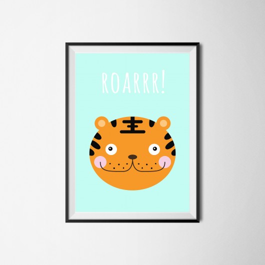 Plakat skandynawski tygrys myscandi