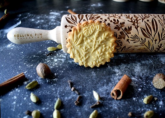 zioła- wałek grawerowany do ciastek Rolling Pin Collection