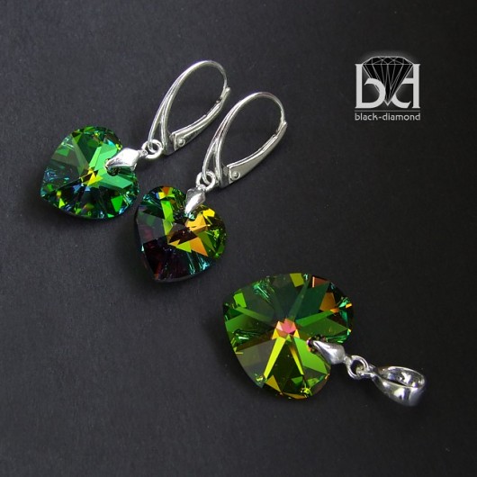 kryształ Swarovski - komplet Black Diamond