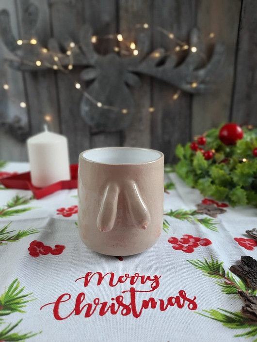 kubki Kubek z biustem. Polskie rękodzieło. Ceramika Body positive