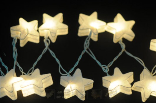 Lampki White Stars Wedding qule