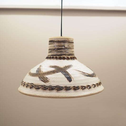 lampy wiszące Lampa ceramiczna, duński design, lata 60, produkcja: Dania