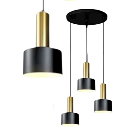 lampy wiszące Lampa wisząca zwis żyrandol lampa na sufit czarna LED E27