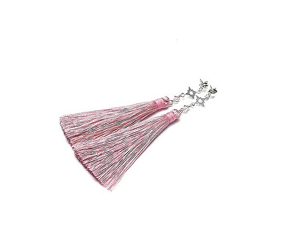 Kolczyki BOHO Antique pink vol. 3  Katia i krokodyl
