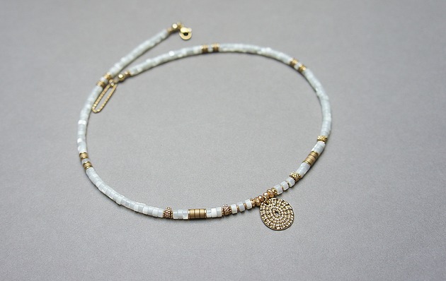chokery Muszla white /02.02.26/  choker  - Szlachetna kolekcja