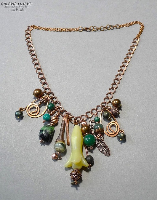 naszyjniki - inne Oliwin inaczej. Naszyjnik unikatowy ręcznie zrobiony PREZENT z klasą