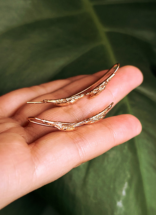 nausznice Komplet Kolczyki- nausznice Gałązki Gold