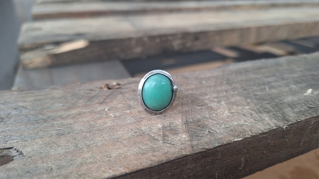 pierścionki - różne Chryzopraz - pierścionek regulowany