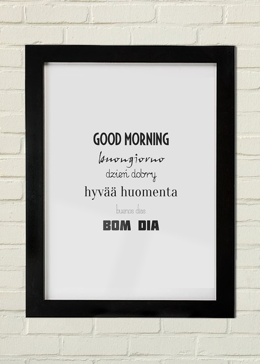 Dzień Dobry Plakat 30x40 GAU Home