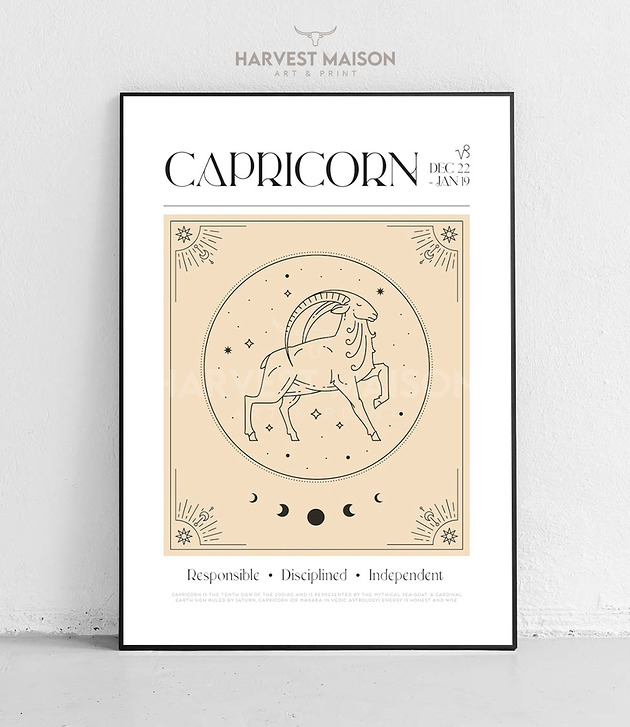 plakaty Plakat Znak Zodiaku Mystical Art Koziorożec Prezent Dla Niej