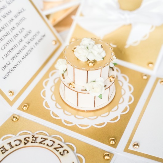 zaproszenia i kartki na ślub Pamiątka ślubu, exploding box, kartka