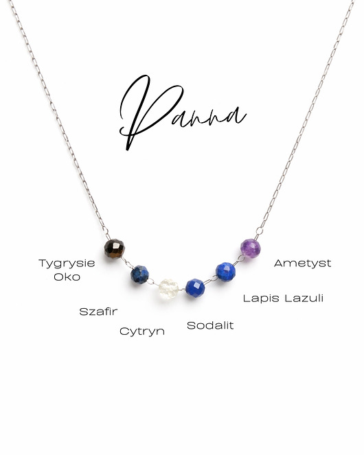 srebrne naszyjniki Twój ZODIAK, Naszyjnik Glam, Panna, srebrny