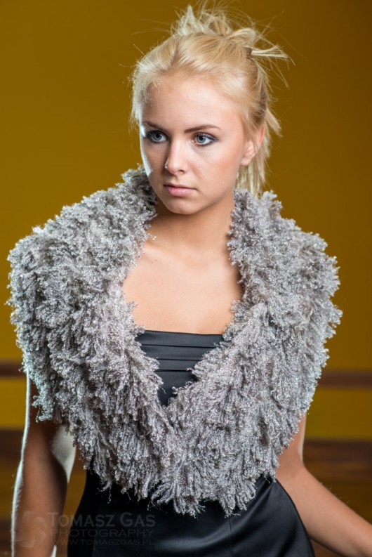 Szal futrzany  z kolekcji Luxury dorota woytasiewicz