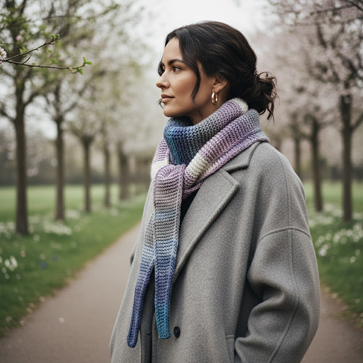 szale damskie Ręcznie robiony duży ciepły miękki szalik komin Sophie vegan