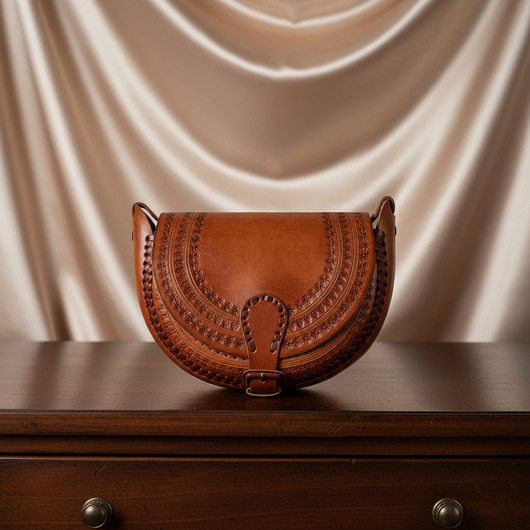 torby na ramię Skórzana torebka góralska ręcznie robiona Nicte wzory zakopane