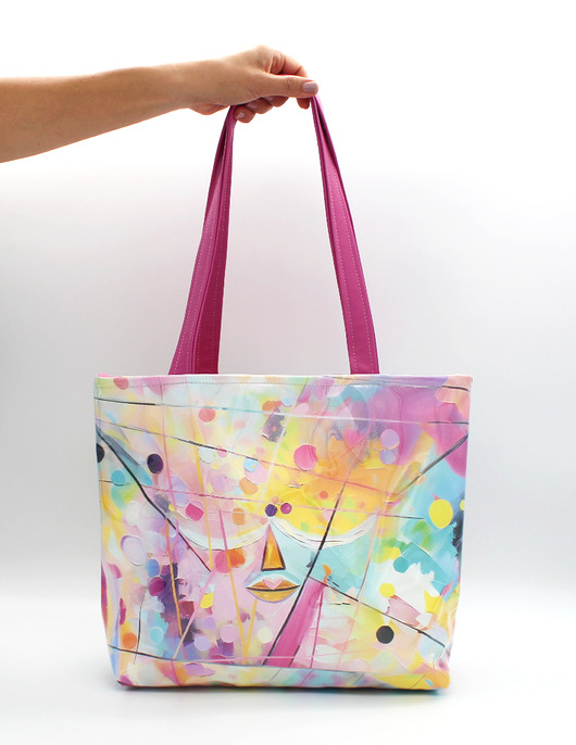 torby na ramię Torba Face PUGA róż Shopper