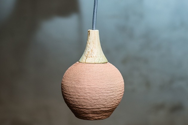 Lampka beczułka / terracota Qu pracownia