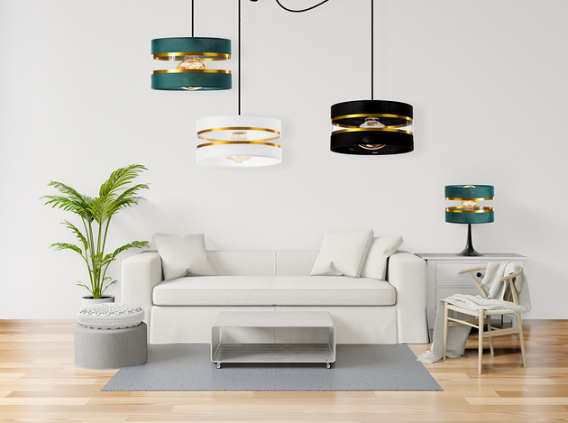 Luksusowa Lampa Spyder z Abażurem Złotym SkyLighting