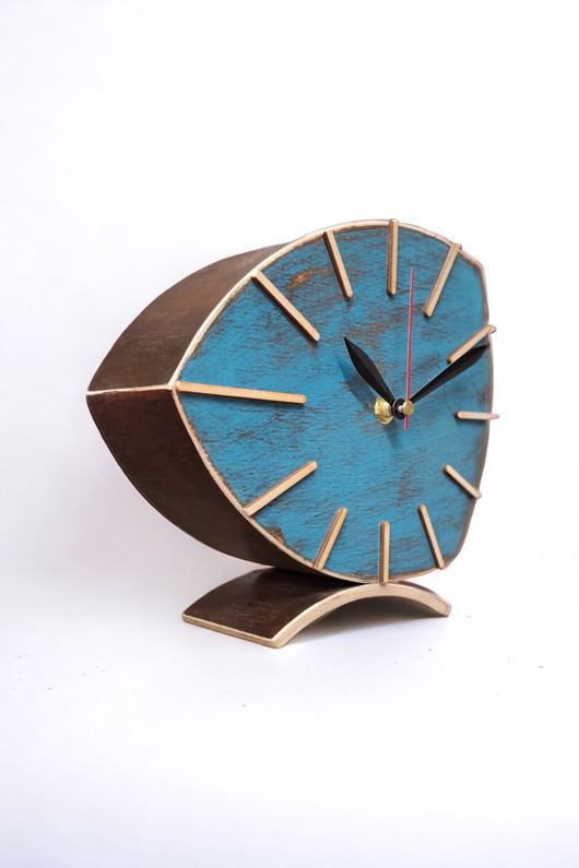 zegary Zegar drewniany Turkus - EDYCJA LIMITOWANA