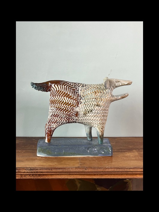 figurki i rzeźby Pies ceramiczny Kudłacz