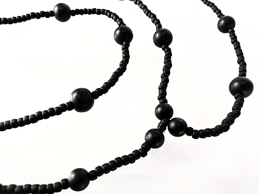 Męski Naszyjnik BOHO – Black Lava kaminskydesign