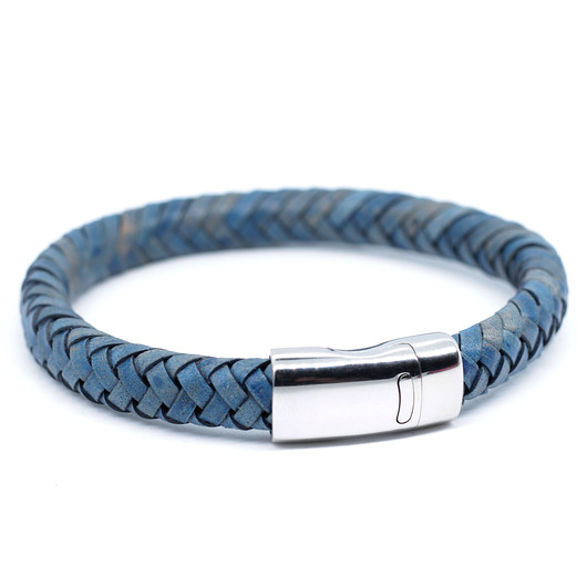 Bransoleta męska niebieska ze srebrnym KociokwikJewelry