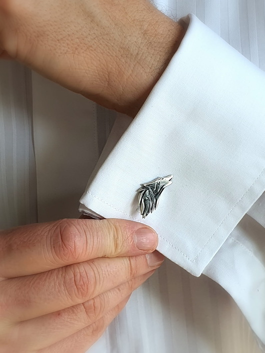 biżuteria męska Wilki - spinki do mankietów