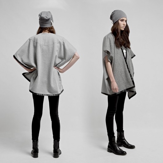 Poncho BLUZA Melanż Tweed CADOaccessories