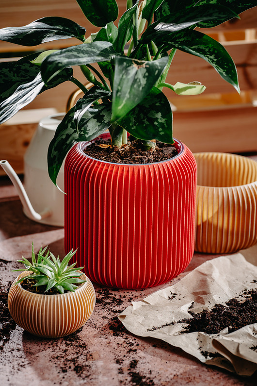 doniczki Duża doniczka 71P03.1000.RED / eko / zero waste / minimalizm