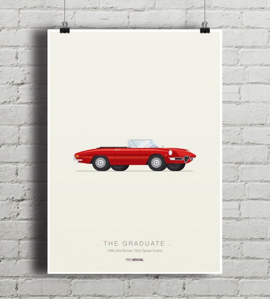 The Graduate - Alfa Romeo - plakat A2 minimalmill