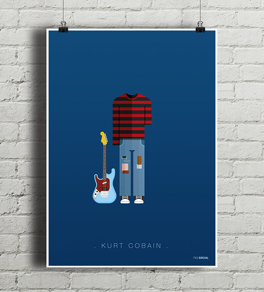 Kurt Cobain - plakat A2 minimalmill
