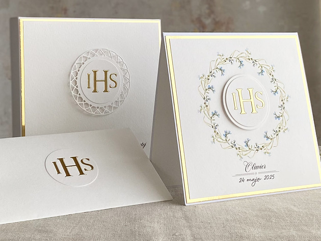 kartki na komunię Kartka na komunię z pudełkiem i kopertą, 45D