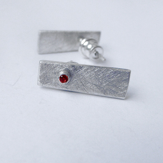 kolczyki srebrne Kolczyki srebrne PROSTOKĄT