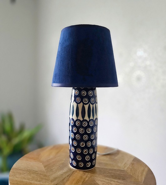 lampy stołowe Lampa ceramiczna z ceramiki bolesławieckiej