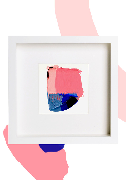 obrazy Obraz abstrakcja w ramce 27x27. Cotton candy
