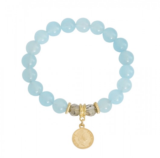 Blue jade with coin. Lavoga