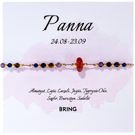 bransoletki z kamieni naturalnych Bransoletka znak zodiaku Panna