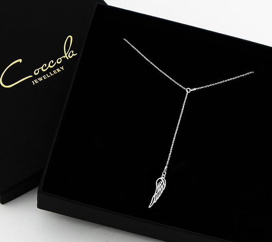 NASZYJNIK KRAWATKA ZE SKRZYDŁEM- SREBRO 925 Coccola JEWELLERY