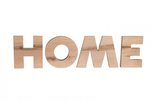 Litery drewniane napis HOME almadecasa
