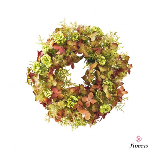 Jesienny wianek handmade na okno drzwi ścianę Flovers
