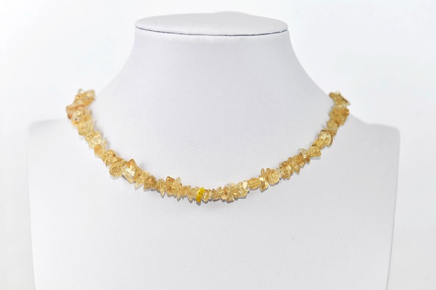 chokery Naszyjnik Choker Cytryn Kamień naturalny
