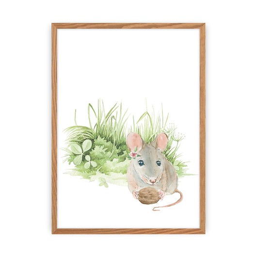 obrazy i plakaty do pokoju dziecięcego Obrazek Forest Story Mouse 30x40cm
